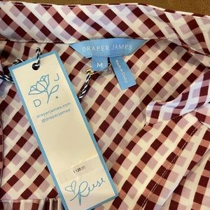 NWT Draper James lavender geometric lattice long sleeve blouse - Medium